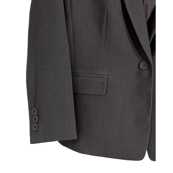 Nine West Womens Suit Jacket Size 10 Gray Button Front Single Vent Lined Classic - Picture 5 of 9